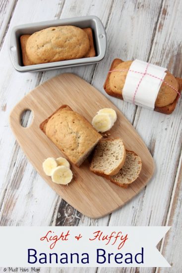 Light & Fluffy Banana Bread Recipe