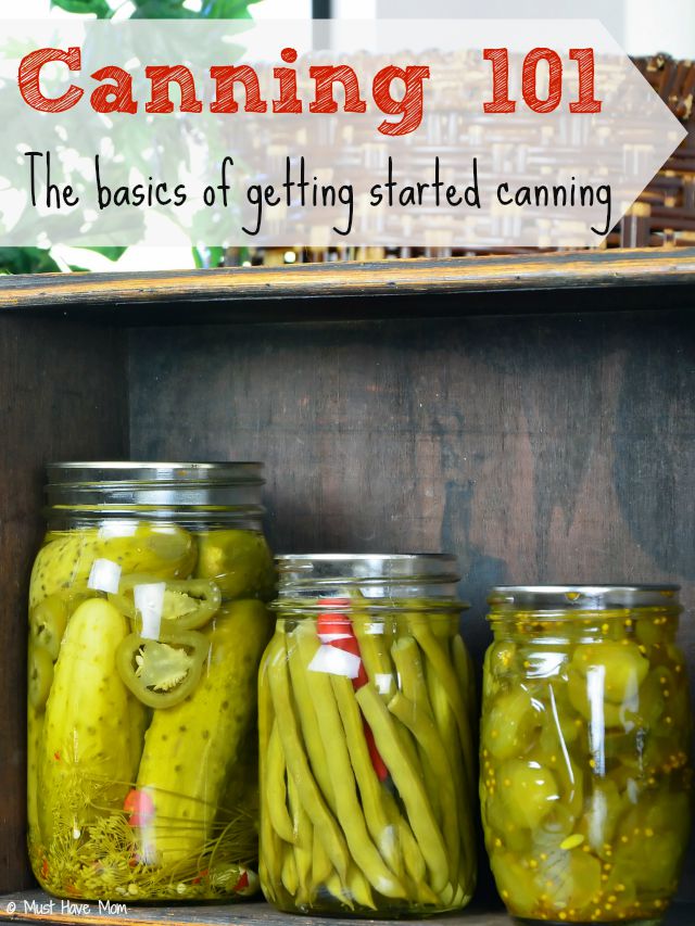 Canning 101 The basics of getting started canning. What you need for canning, what you need to know and how to preserve your garden harvest.
