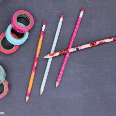 DIY Washi Tape Pencils + Personalized School Supplies!