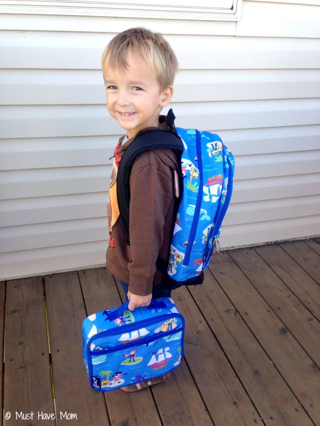 kindergarten backpack and lunchbox