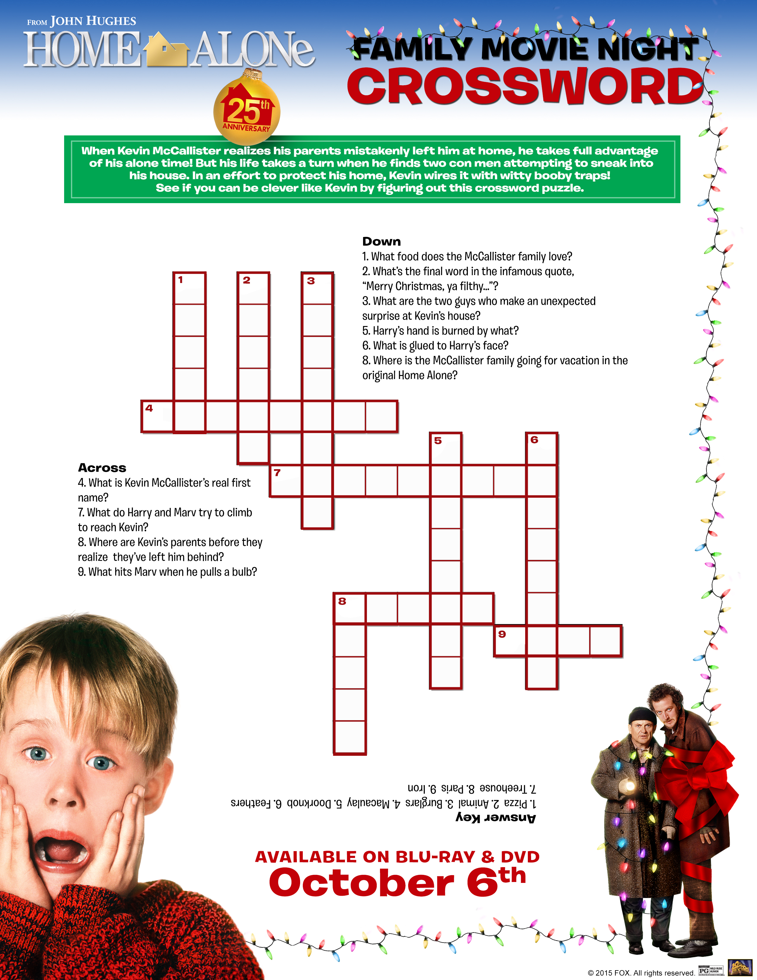 Free Home Alone Activity Printables