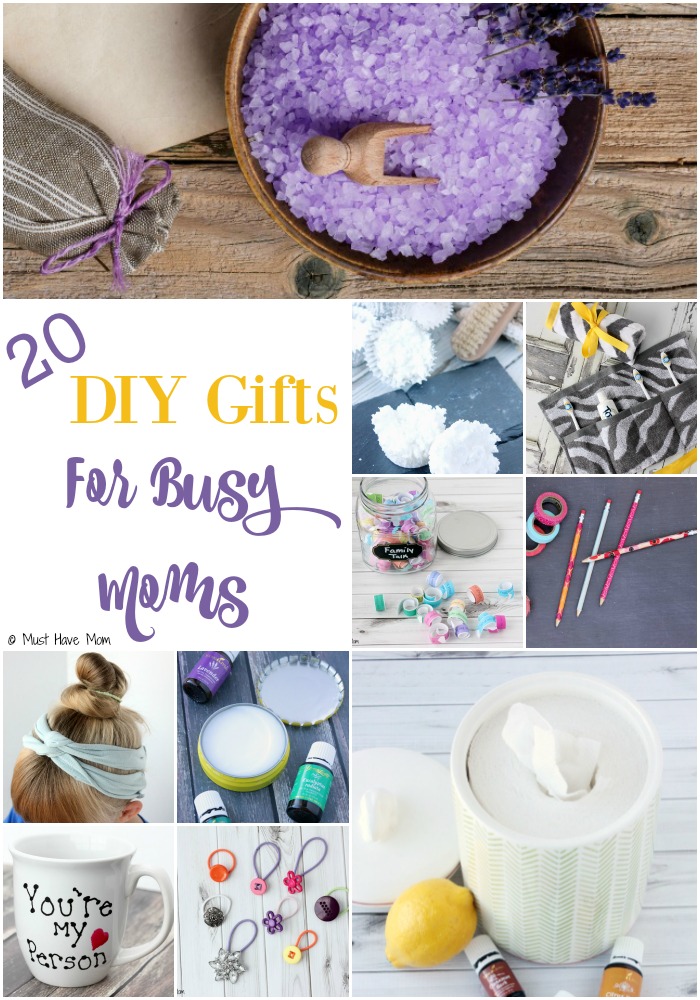 20 DIY Gifts For Busy Moms! Inexpensive DIY gift ideas that are perfect for busy moms or just about anyone!