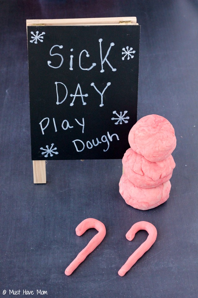 Homemade Peppermint & Eucalyptus Sick Day Play Dough For Sick Kids to Have Quiet Play and Help Clear Up Their Sinuses At The Same Time!