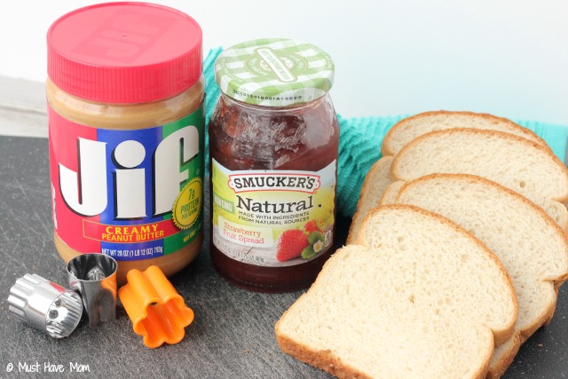 Mini PB&J Finger Foods perfect for toddlers to pick up and self feed! Great for learning to use that pincher grasp and bite size so they can easily chew them up!