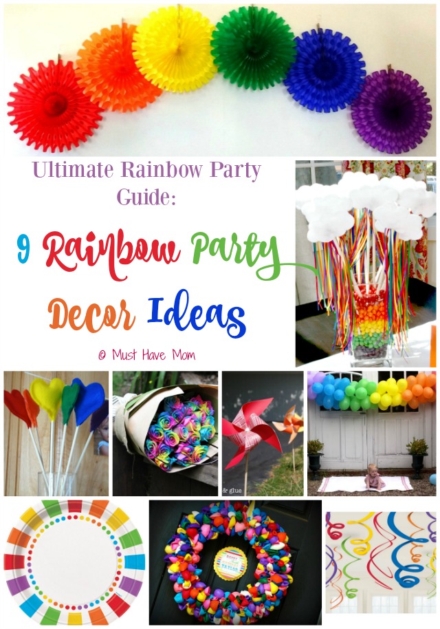 DIY Rainbow Party Decorations Made from Paper