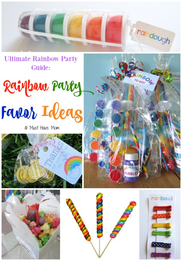 Ultimate Rainbow Party Guide Rainbow Party Favor Ideas. This guide has rainbow party food ideas, deocr, favors and more! These are cute party favors!