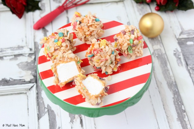 Marshmallow Caramel Rice Krispies Treats Recipe! Just like my mom always made! SO yummy. I always get asked for this recipe!