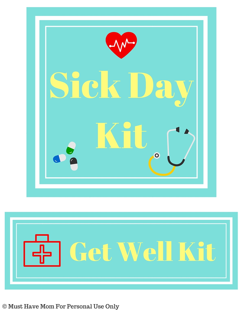 DIY Sick Day Kit With Free Printables! Must Have Mom