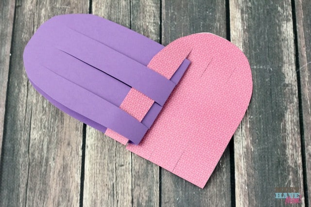 woven paper heart basket