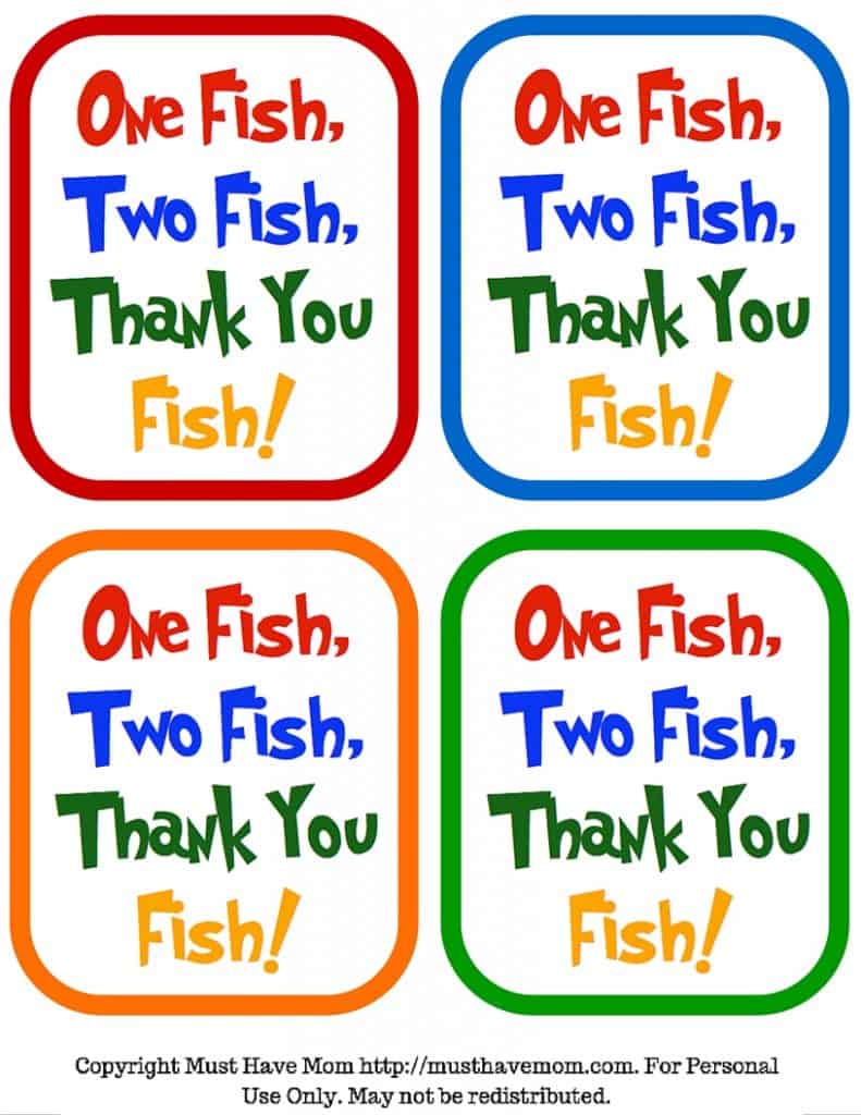 Free Dr. Seuss party printables, Dr. Seuss food signs, Dr. Seuss favor tags!