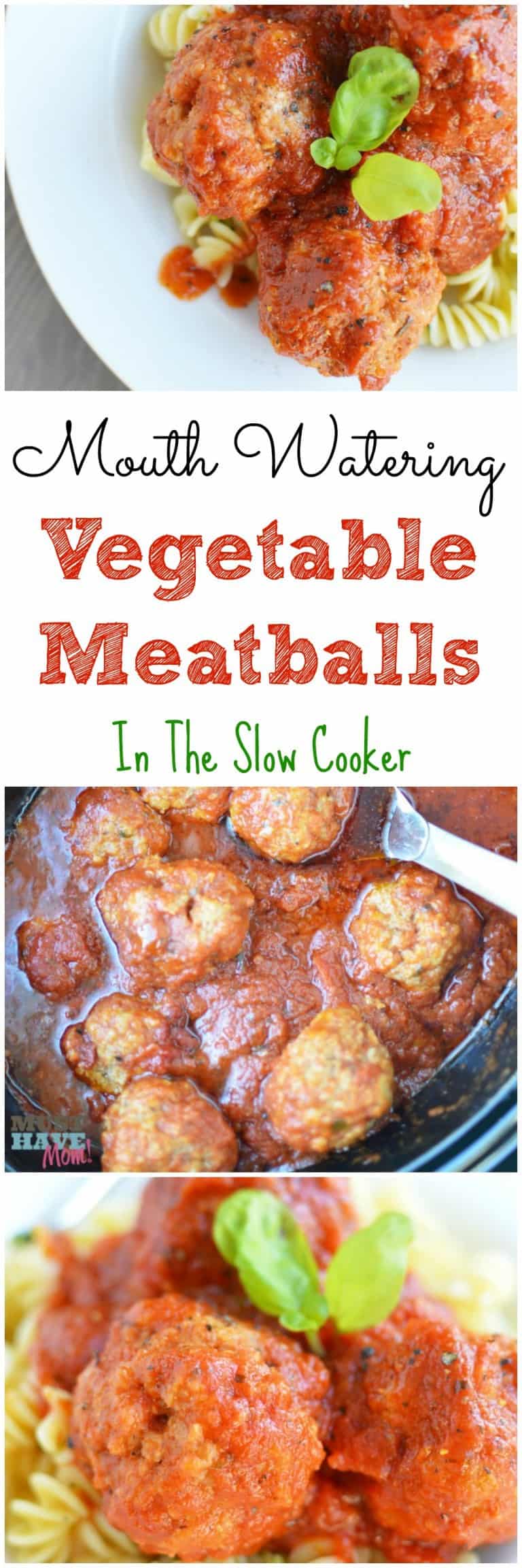Veggie Meatballs Slow Cooker Recipe {Hide Their Veggies!} - Must Have Mom