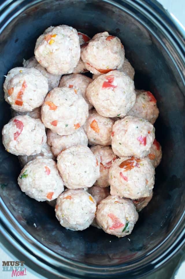 Mouth watering veggie meatballs in a slow cooker! This crock pot vegetable meatballs recipe is to die for! Step by step instructions and photos too!
