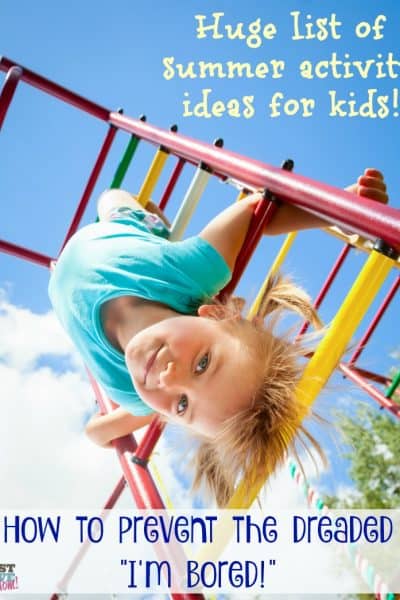 Huge list of things to do this summer for kids! Prevent summer boredom with this awesome list of kids activity ideas!