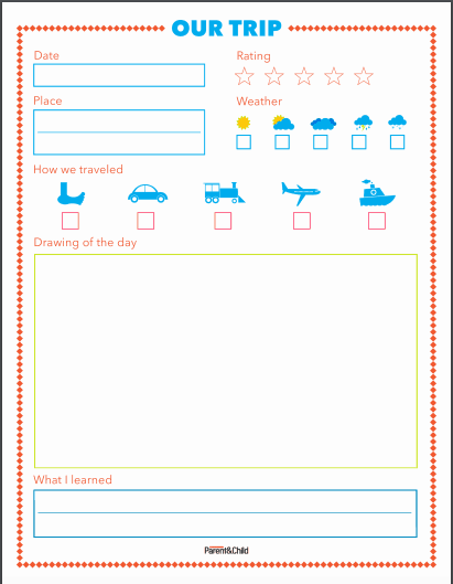 Free Printable Summer Travel Journal For Kids + Travel Ideas! - Must ...