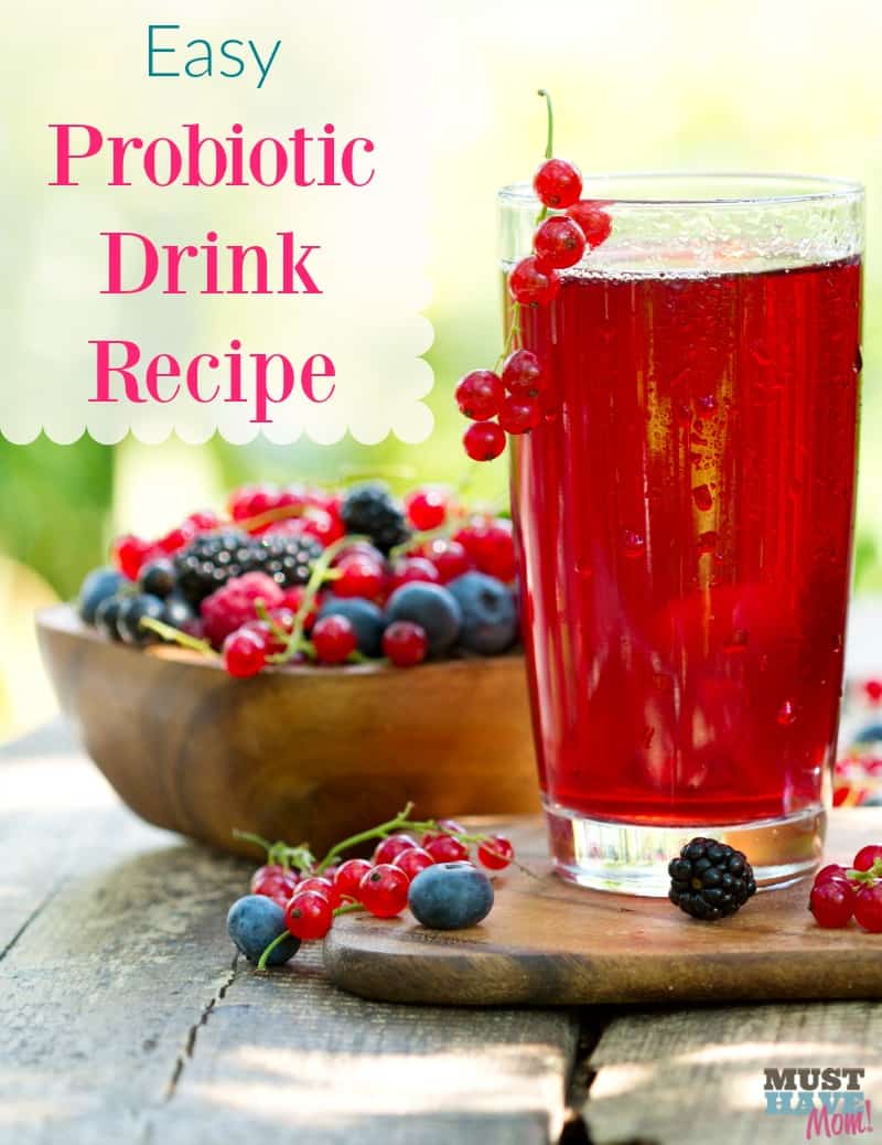 Easy probiotic drink recipe! Easier than kombucha. Helps you lose weight, helps digestion, clearer skin, more energy and more!