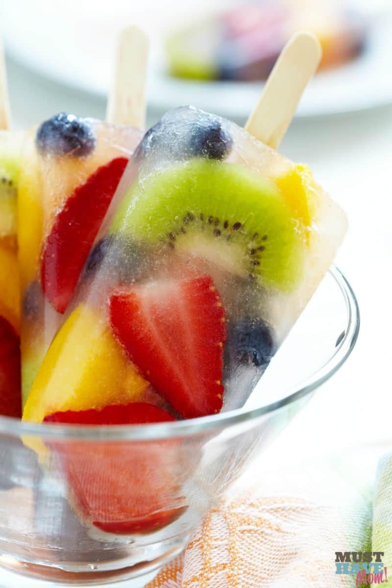 Healthy Fresh Fruit Popsicles No sugar added! Keep toddlers hydrated with these healthy real fruit pops with no added sugar. Just 2 ingredients!