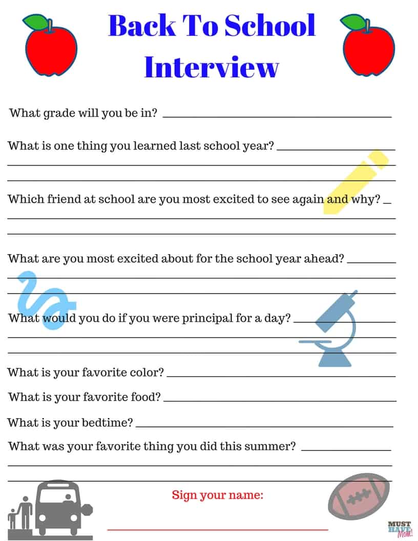 interview questions for kids