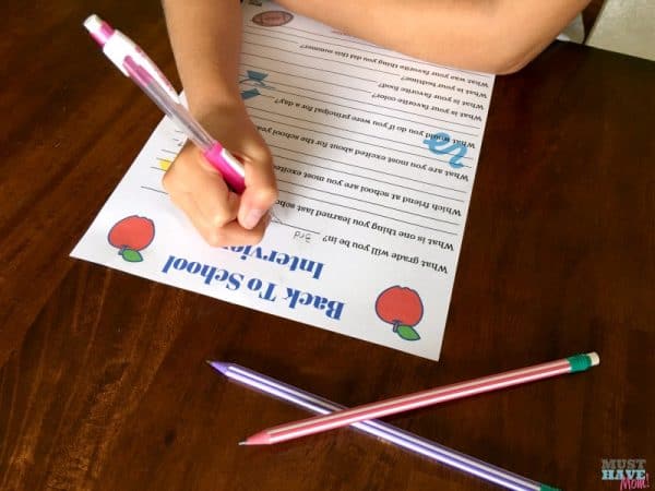 Free Printable Back To School Interview To Do With Your Kids Every Year ...