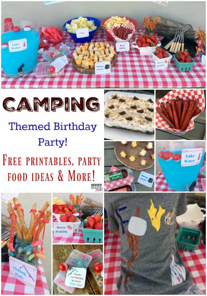 Camping Themed Birthday Party Ideas Camping Party Food Free