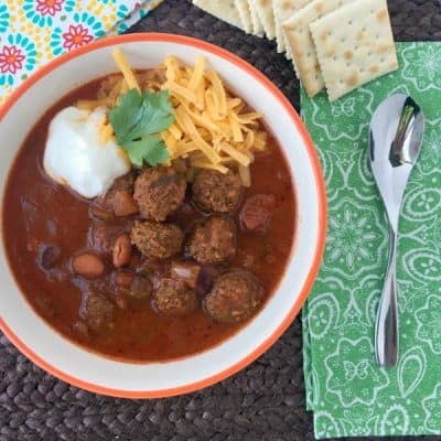 Meatball Chili Recipe For Stove Top OR Slow Cooker!