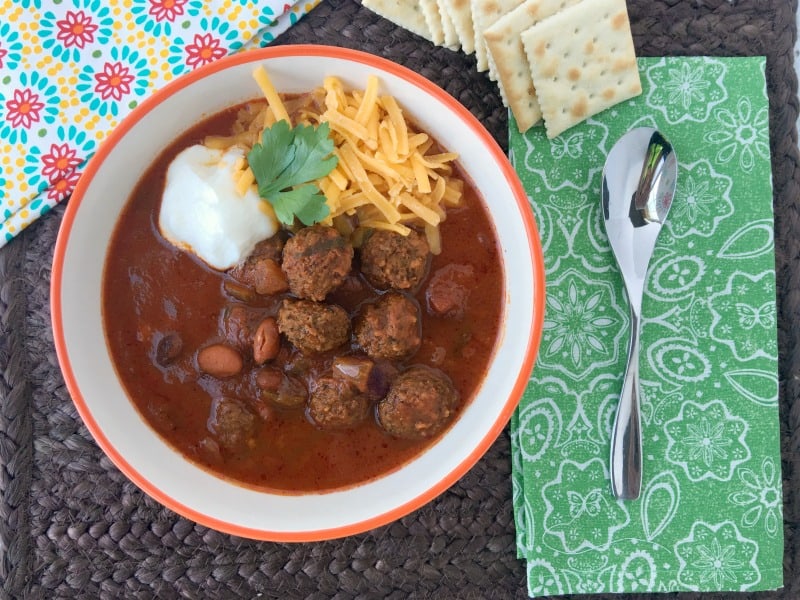 Meatball Chili Recipe For Stove Top OR Slow Cooker!