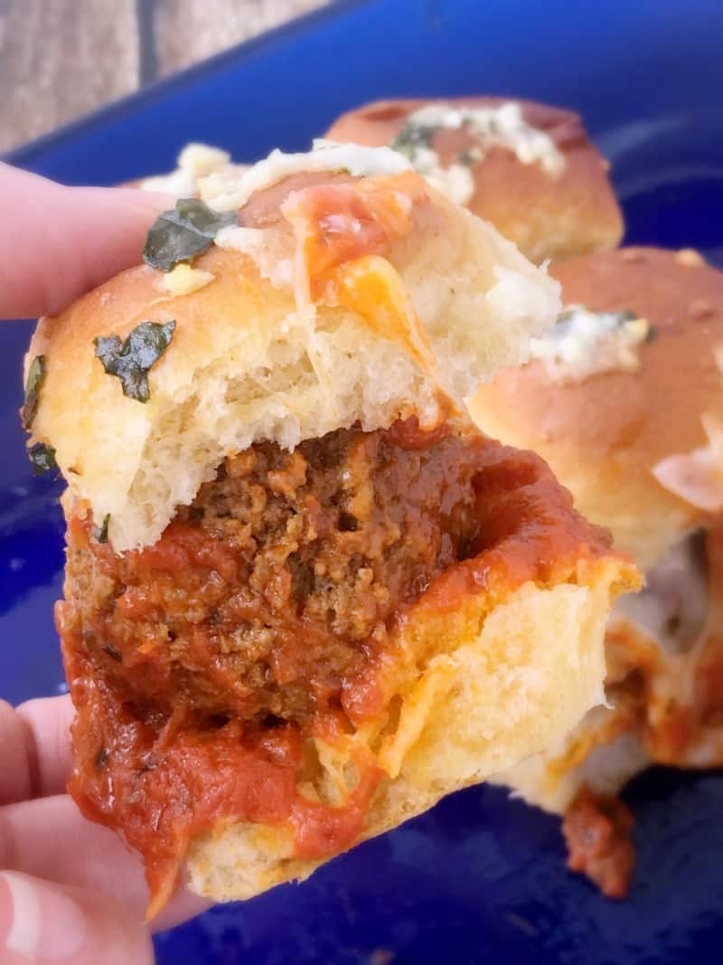 Garlic Parmesan Meatball Sliders Recipe