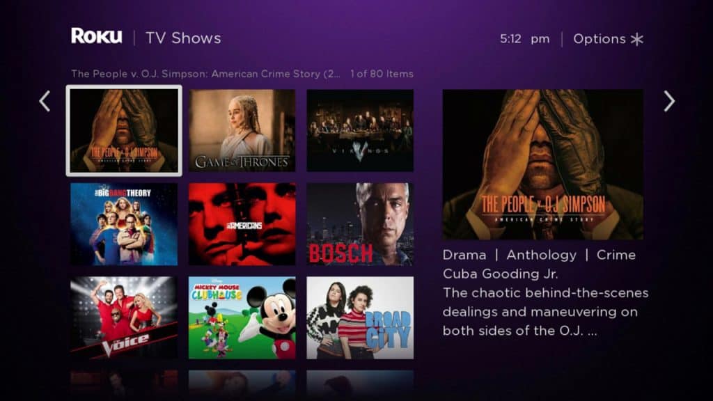 Roku Feed_Top TV Shows