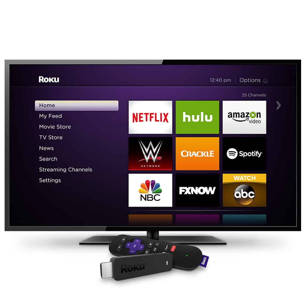 Roku Streaming Stick w_Roku Home Screen