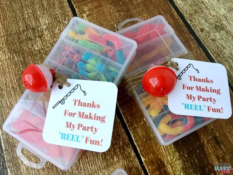 Thanks For Making My Party REEL Fun free printable tackle box favors