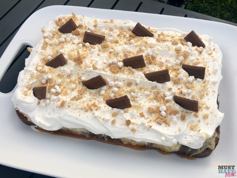 camping birthday smores cake