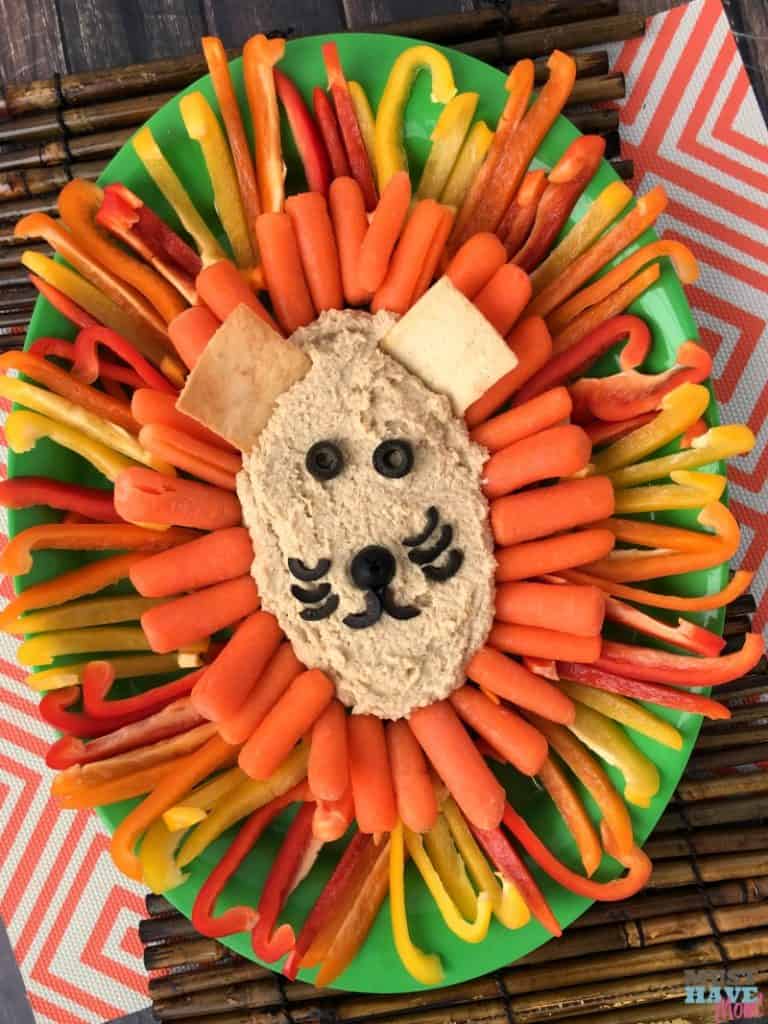 24 Best Ideas Jungle Party Food Ideas Home Family Style And Art Ideas   Lion Mane Hummus Veggie Platter For Safari Baby Shower Food 768x1024 