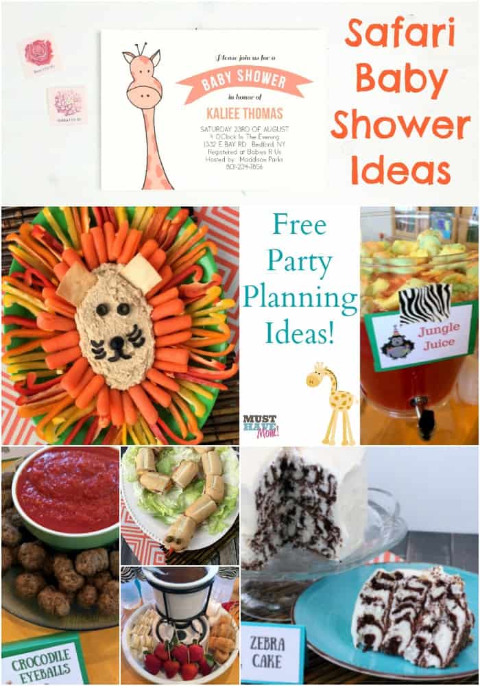 Safari Baby Shower Free Party Planning Ideas: Food, Games ...