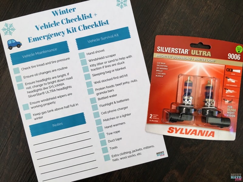 Winter driving checklist! Grab this free printable winter vehicle checklist and emergency kit checklist and make sure you are prepared in case you get stranded in the winter!