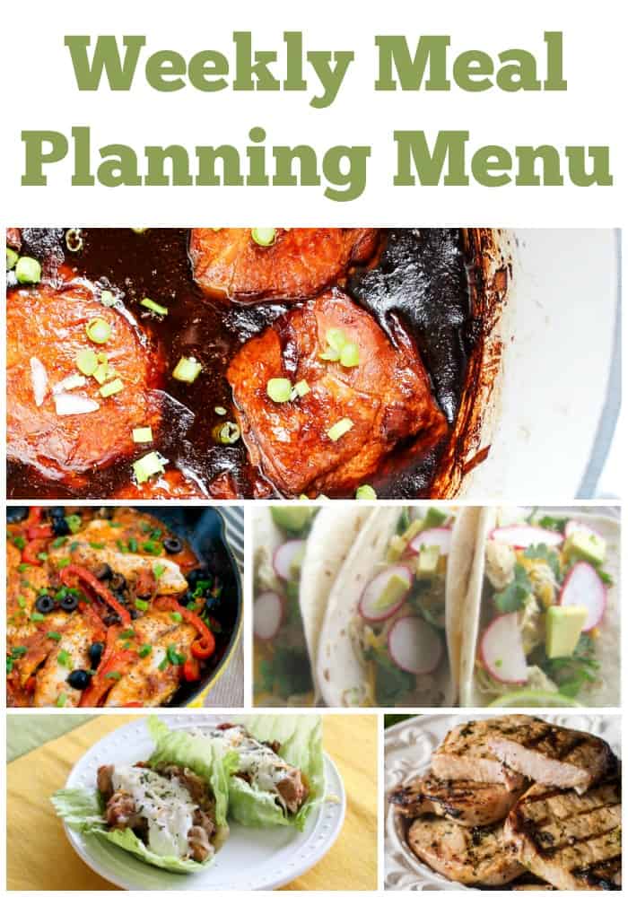 Free Weekly Meal Planning Menu – Week 25