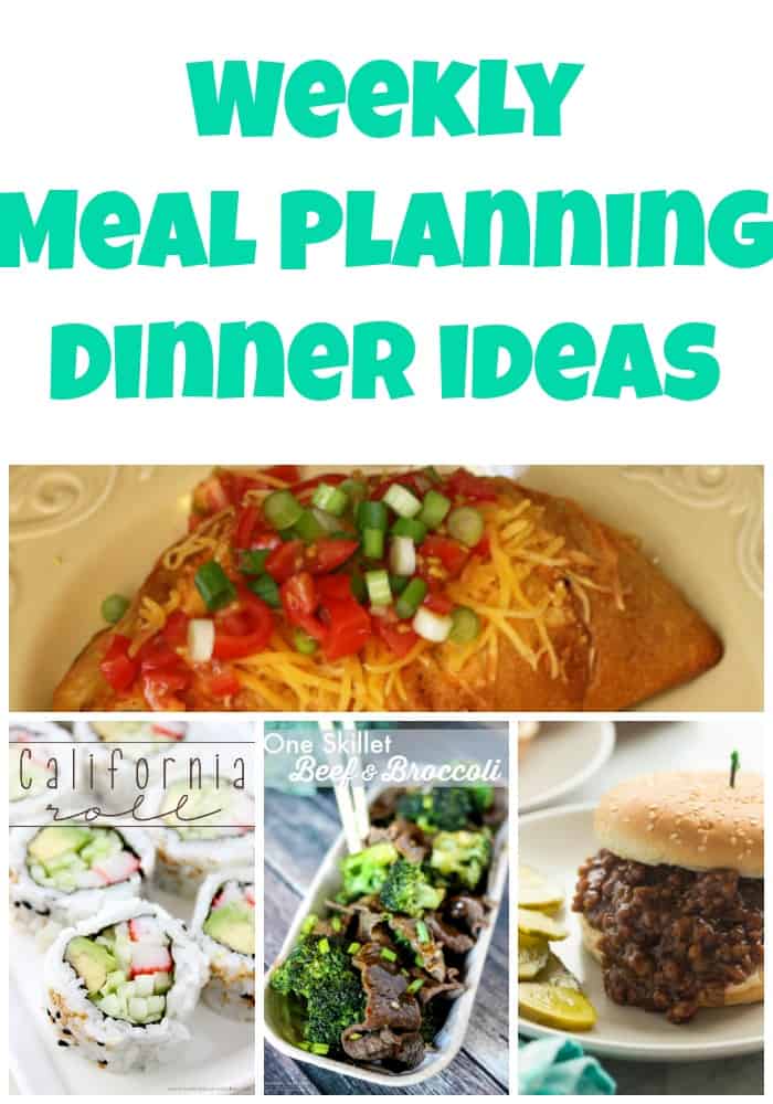 Weekly Meal Planning Dinner Ideas