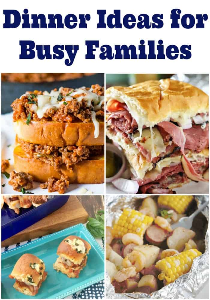 7 dinner ideas for busy families! Great dinner ideas to inspire your weekly meal planning. Good weeknight meals and dinner recipes for everyone.