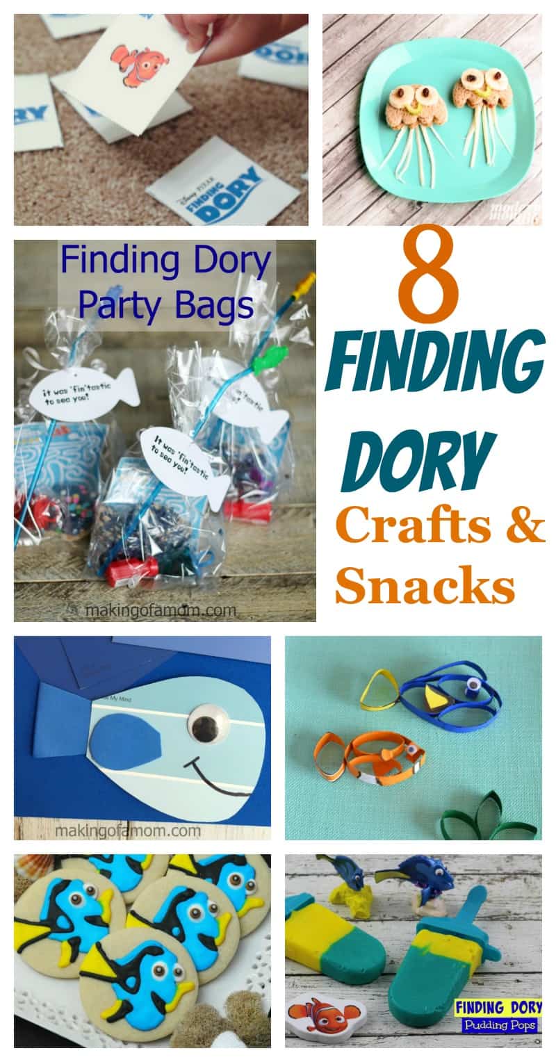 8 Finding Dory Crafts and Snacks + Finding Dory Out On DVD & Blu-Ray