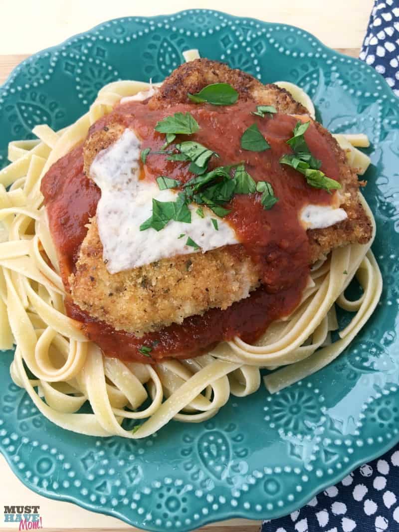 Juicy And Crispy Chicken Parmesan Recipe Best Chicken Parmesan Recipe On Pinterest Served Over