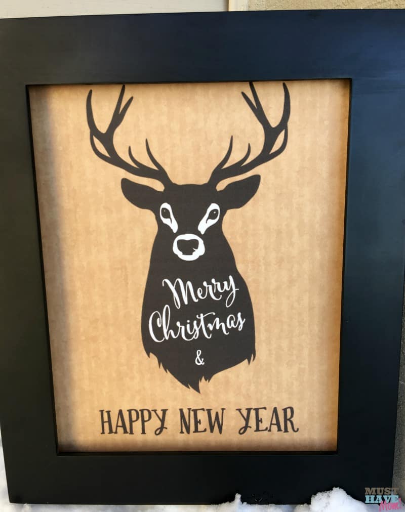 Free Rustic Deer Sign Christmas Printable + How to Keep Bottles