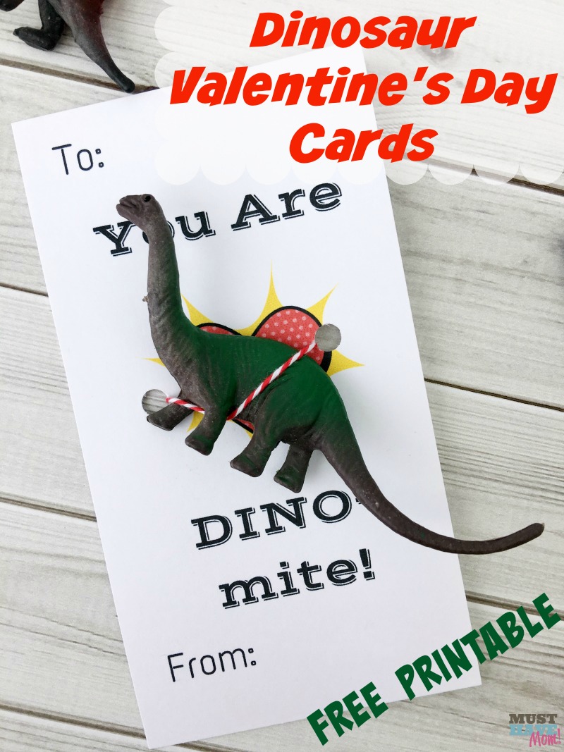 Dinosaur Free Printable Kids Valentine Cards Must Have Mom