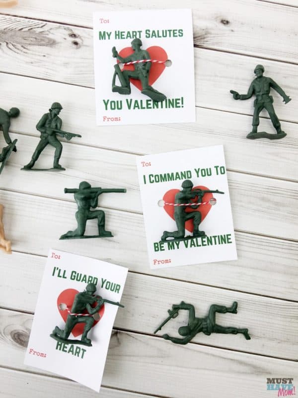Free Printable Kids Valentine Cards With Army Guys! - Must Have Mom