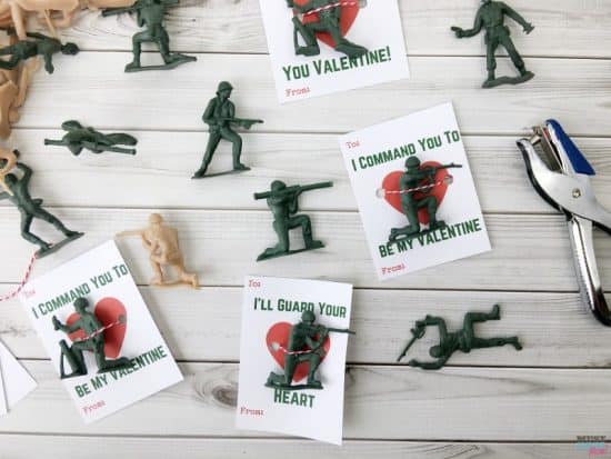 Free Printable Kids Valentine Cards With Army Guys! - Must Have Mom