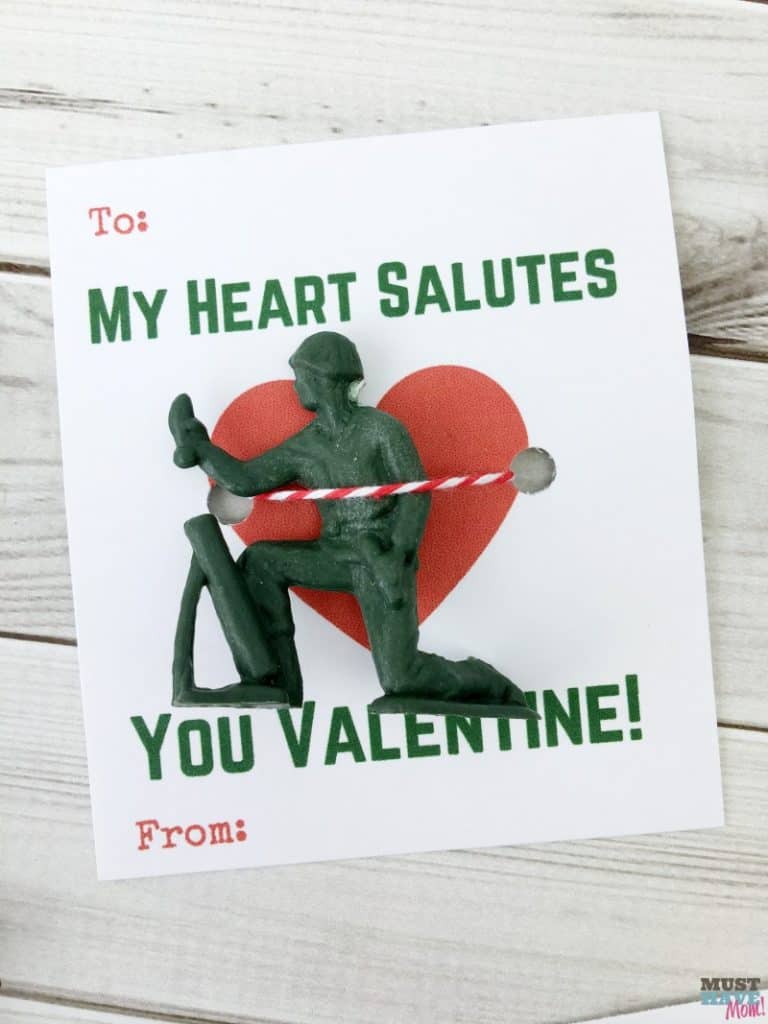 Free Printable Kids Valentine Cards With Army Guys! - Must Have Mom