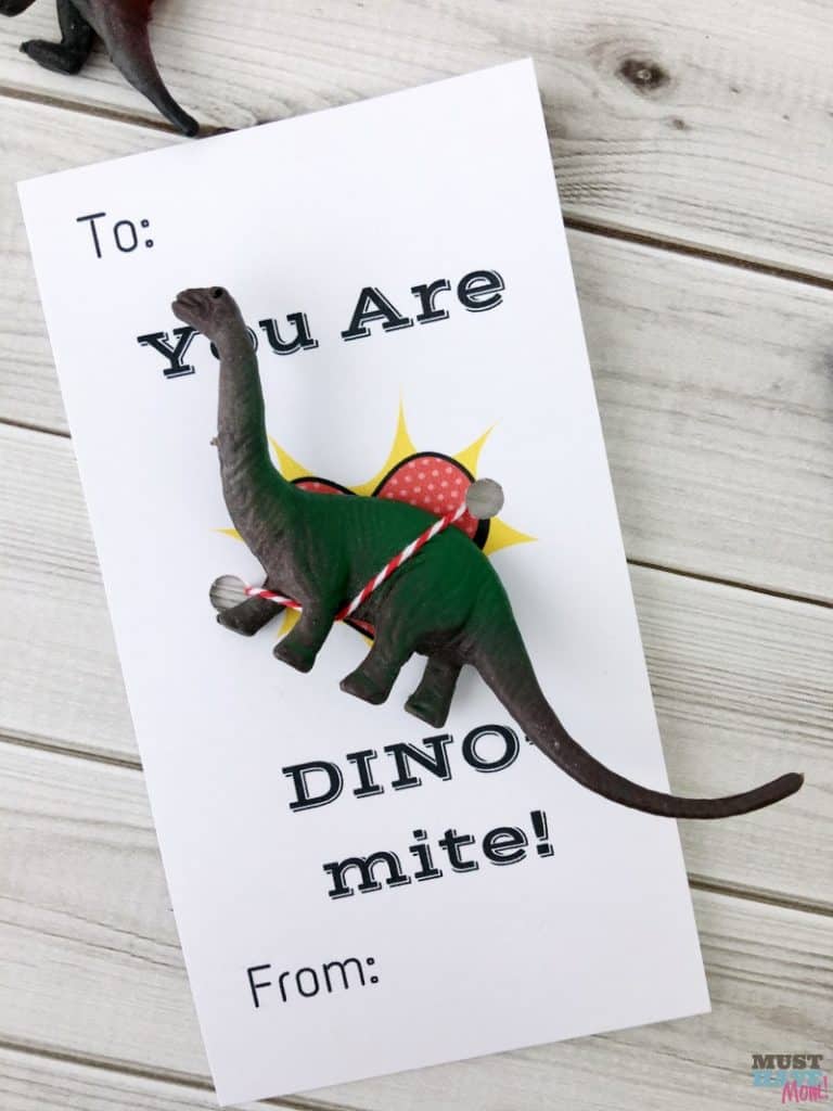 Dinosaur Free Printable Kids Valentine Cards - Must Have Mom