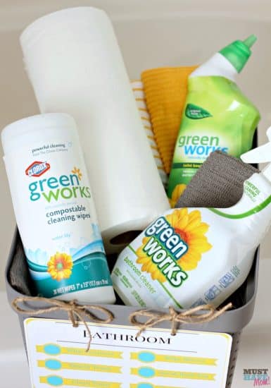 DIY Kids Cleaning Kits With Free Printable Cleaning Checklist & Natural ...