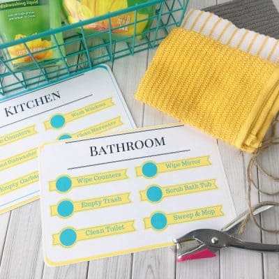 DIY Kids Cleaning Kits With Free Printable Cleaning Checklist & Natural Cleaning Supply List