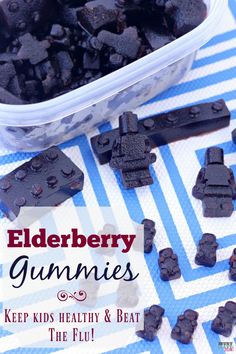 Immune boosting elderberry gummies recipe! Great for kids and adults. Take daily to prevent cold and flu and also to shorten the duration of the flu or a cold!