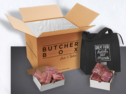 Grass fed beef, organic chicken and heritage bred pork delivered to your door for less than $6 a meal.