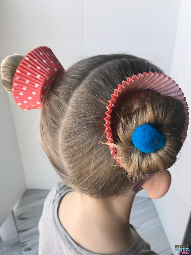 crazy hair day ideas girls cupcake hairdo - must have mom
