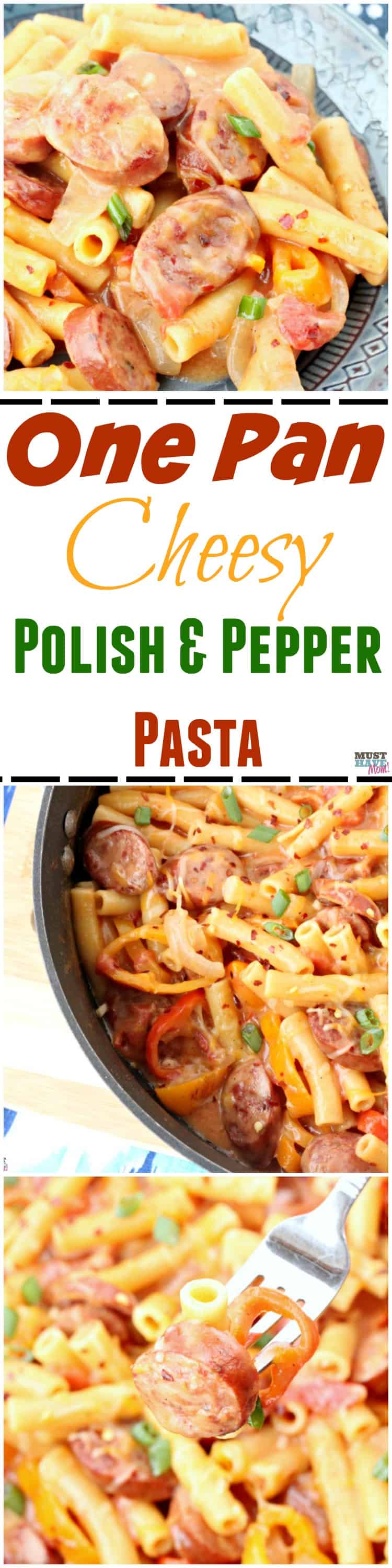 Cheesy polish and pasta one pot pasta